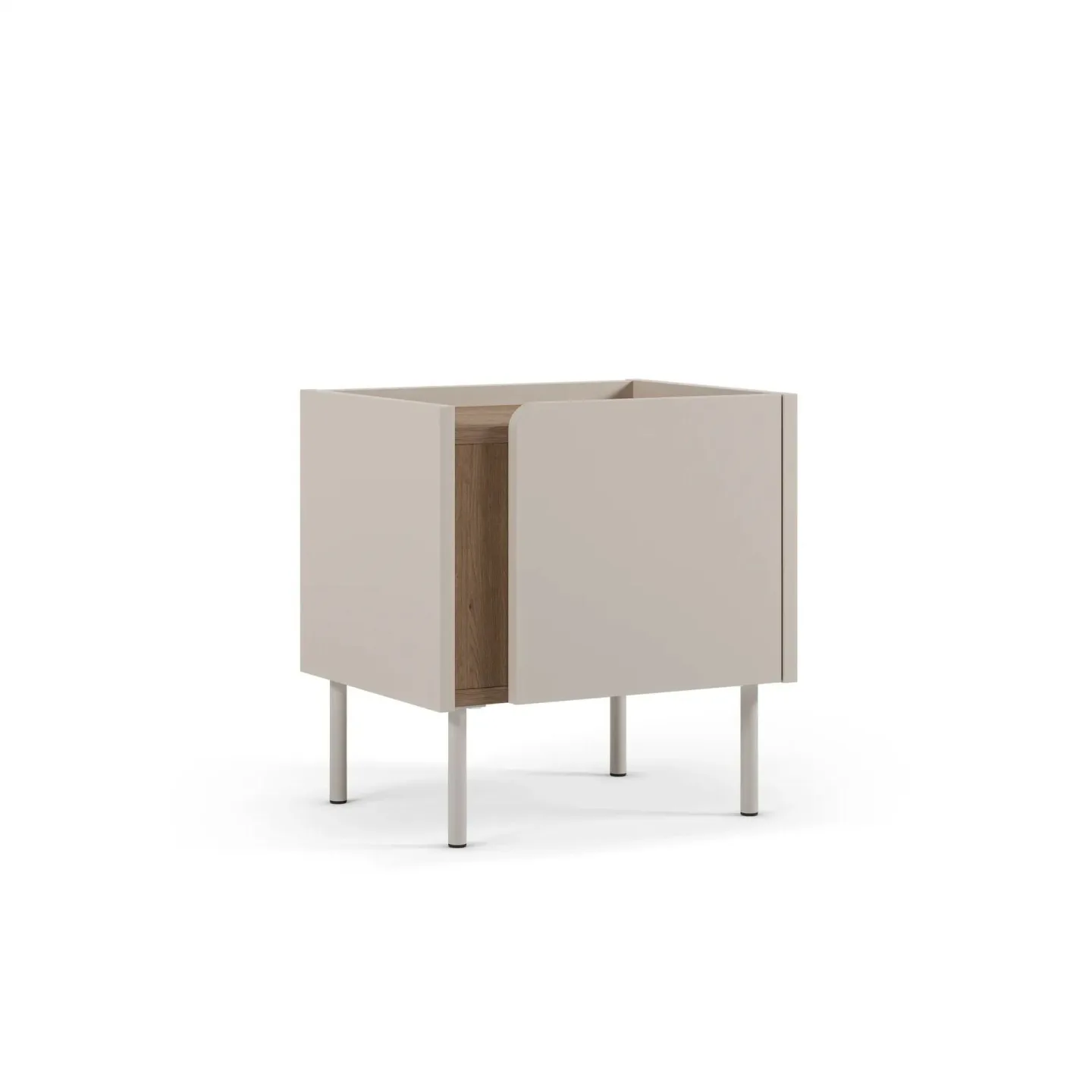 Lomar Nattduksbord 45,5x47,8x35 cm - Naturlig ek, sandsten