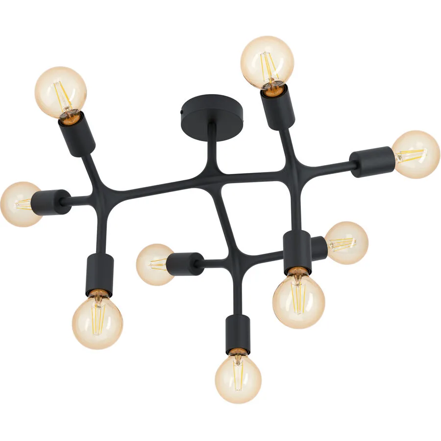 Eglo Deckenlampe Bocadella I Schwarz Stahl 36.5 cm