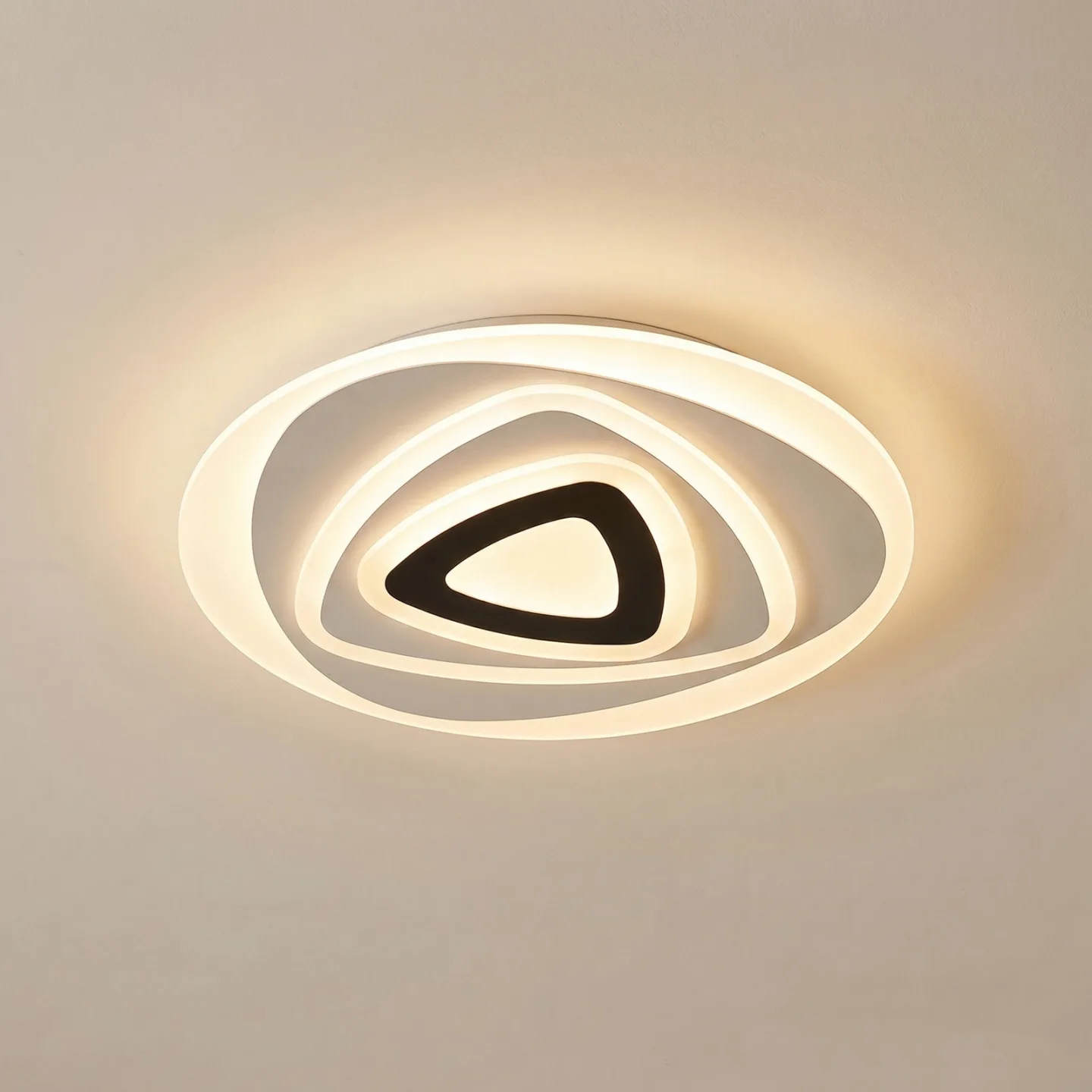 Rebeka LED-Deckenleuchte, CCT, Ø 70 cm, Fernbedienung - Lindby - Esszimmer - Modern - Kunststoff - Einflammig