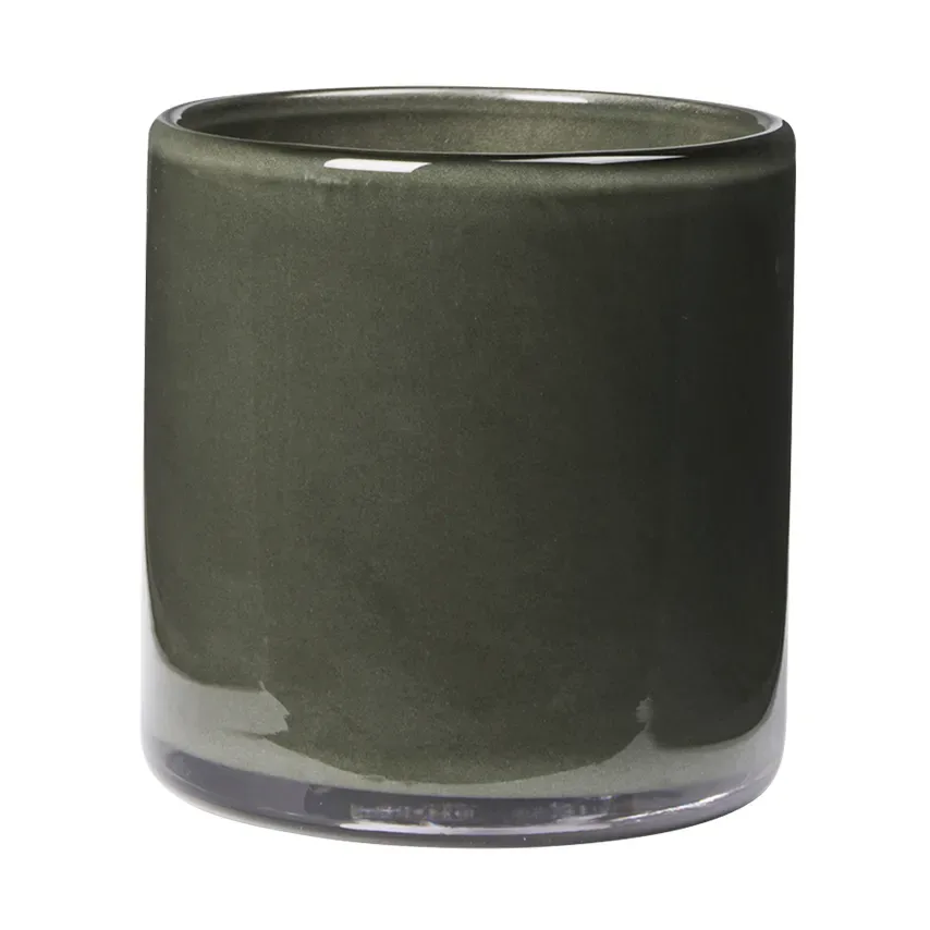 Broste Copenhagen Solai Hurricane Kerzenlicht Dark Green, Ø8 cm