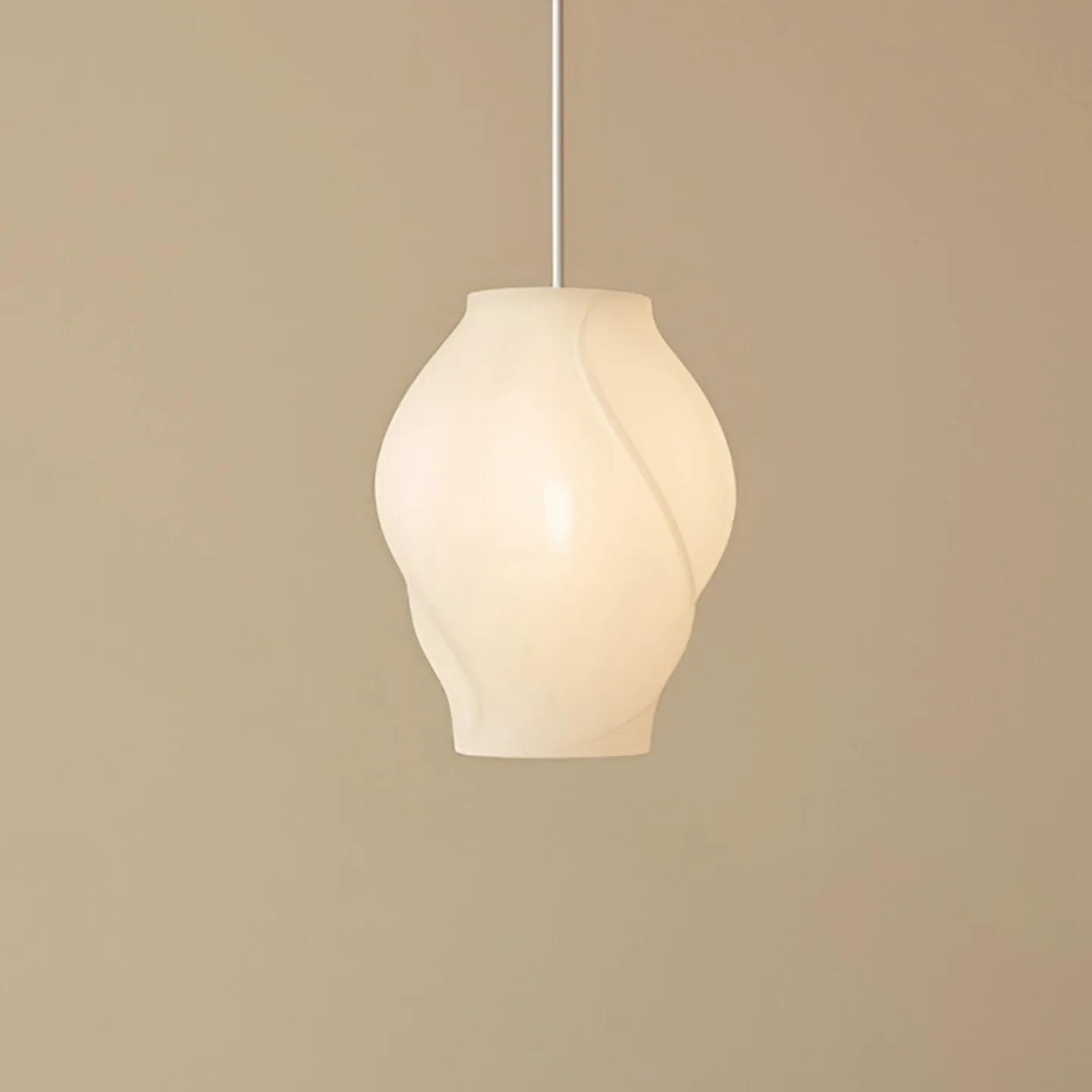 Tovina Hängeleuchte, Textil, weiß, Ø 35 cm - Lucande - Esszimmer - Skandinavisch - Stoff / Textil - Einflammig