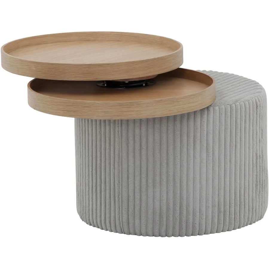 Beistelltisch Karen hellgrau Holz B 50 H 45 cm