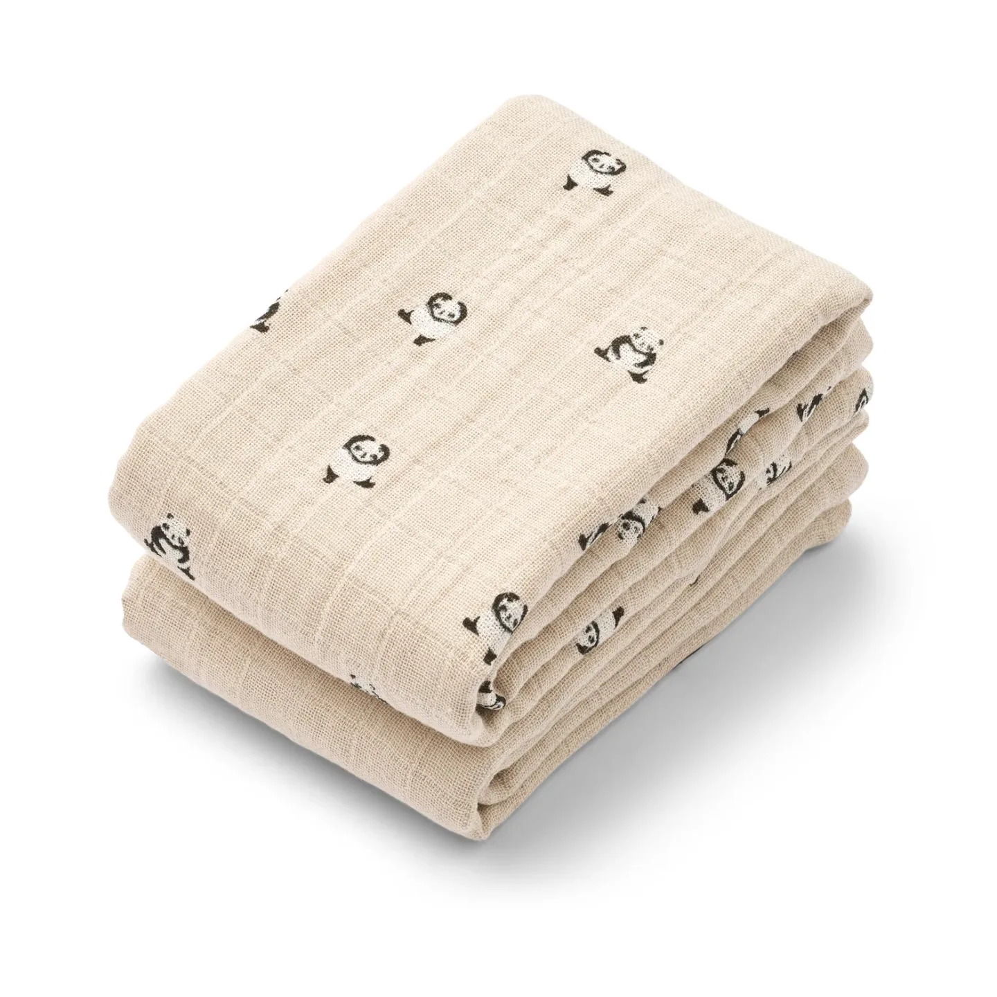 Liewood Lewis muslin Tuch 2er-Pack 65x65 cm Mini panda-sandy mix