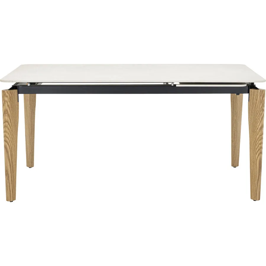 Tisch Tyla Esche Grau Keramik Massivholz B 90 T 160 cm