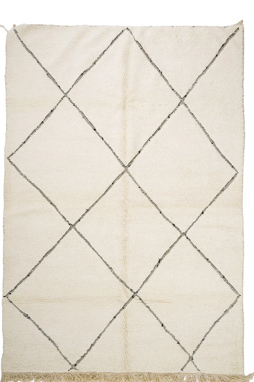 Kelim-teppe Marokkansk Beni Ourain 210 x 305 cm (Størrelse: 210 x 305 cm)