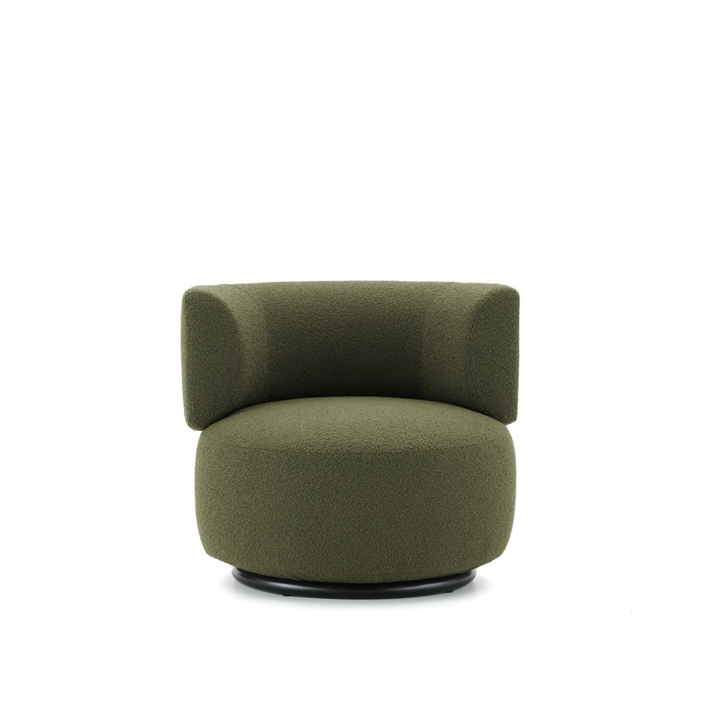 Kartell - K-Waiting Armchair Bouclé Green - Fåtöljer - Rodolfo Dordoni - Grön - Metall/Textilmaterial/Plast