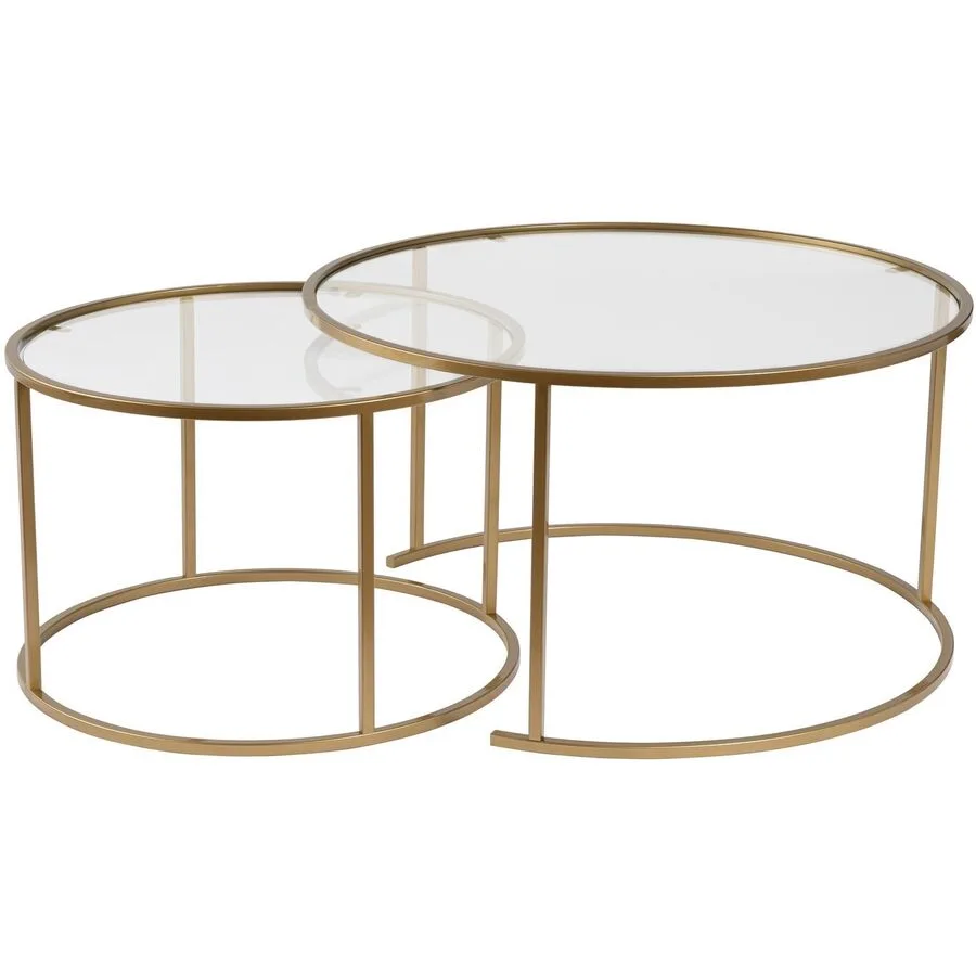 Georis Transparent/Gold Glas/Metall 80 cm