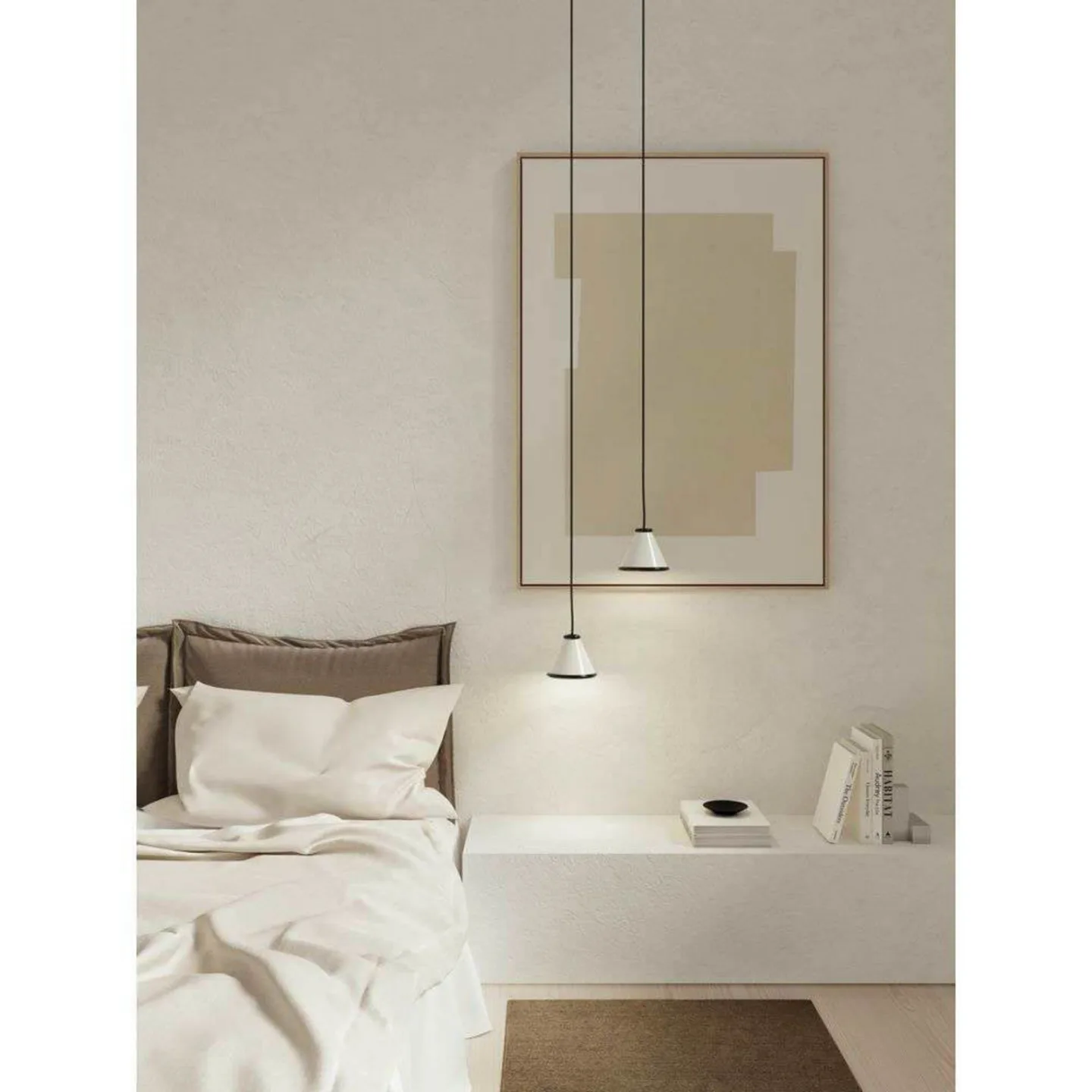 Belle Pendel Ø15 Glossy White/Glossy Black - Belid - Spisestue - Metall
