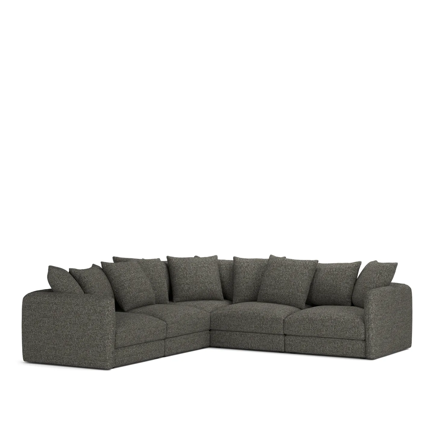 NOGA - Pavarotti 5-Seater Corner, Removable Cover, Cushion Variant 01, Lucinasco 06 - Soffor - Svart