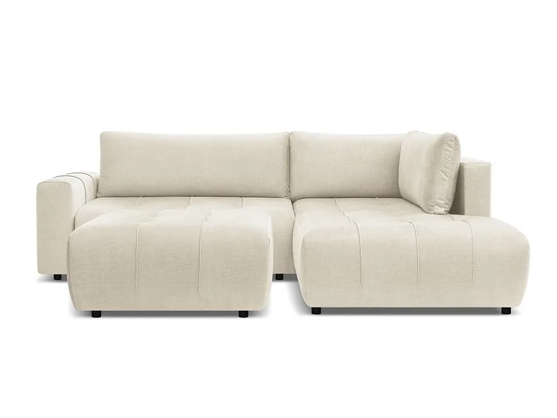 Ecksofa mit Hocker BOBOCHIC ARSENE Samt beige