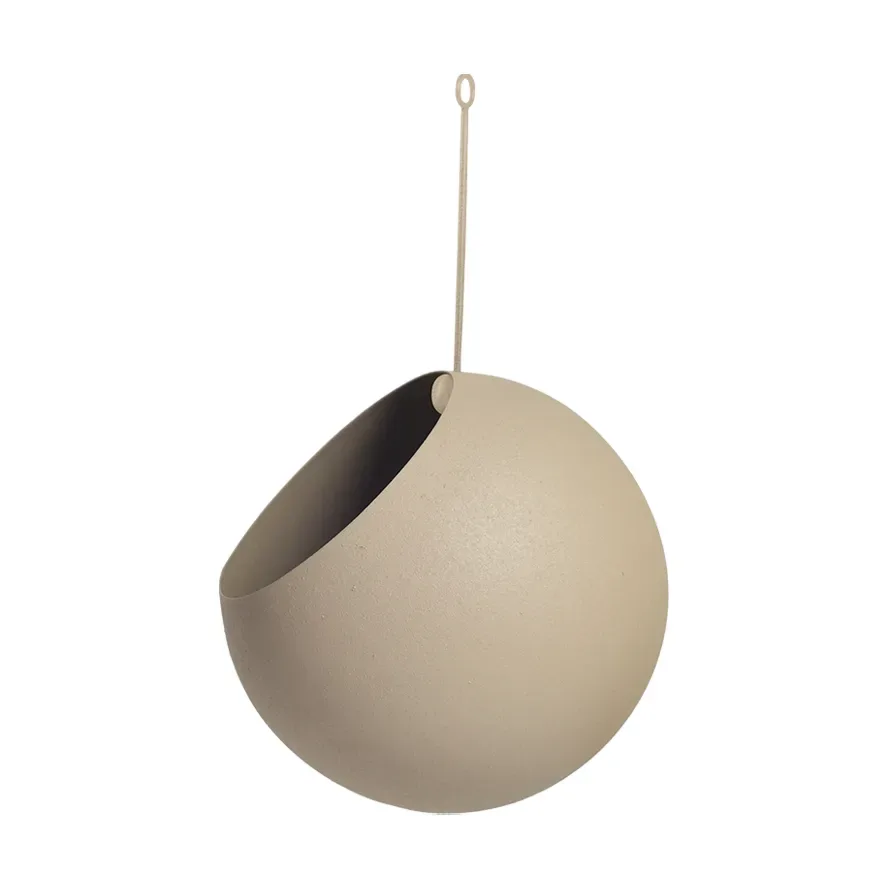 AYTM GLOBE hängender Blumentopf Ø17 cm h28 cm Taupe