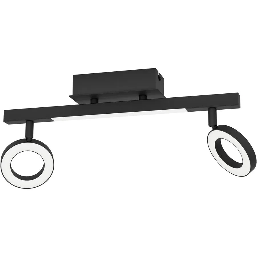 Eglo Spot Cardillio 2 Schwarz Aluminium/Stahl 8.5 cm 19.5 cm - LED - Lichtfarbe: Warmweiss - LED Energiesparlampen