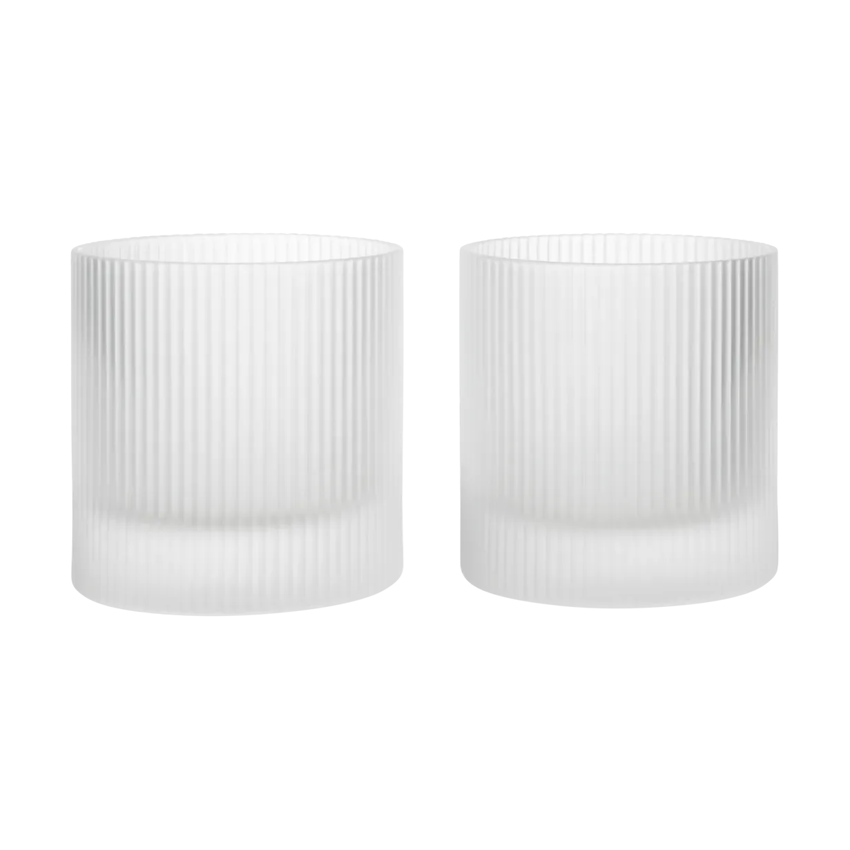 Ferm Living Ripple Tumbler Glas 25 cl 2er-Pack Frosted
