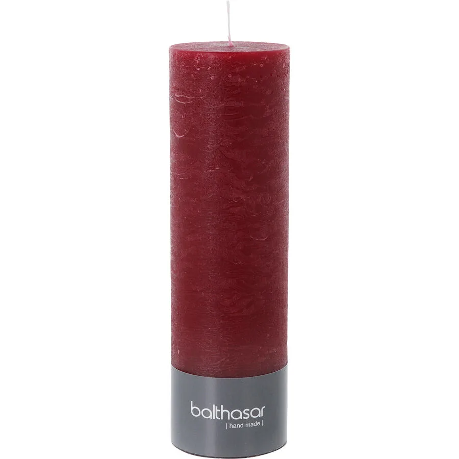 Balthasar Kerze Rustico antikrot H20 cm D6 cm, Brenndauer 75h - Material: Wachs