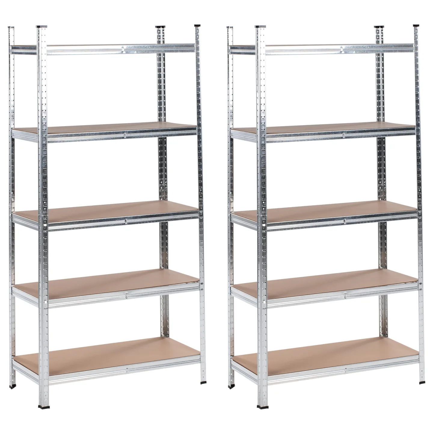 Set med 2 Garagehyllor Xitta 75 cm - Silver/Brun