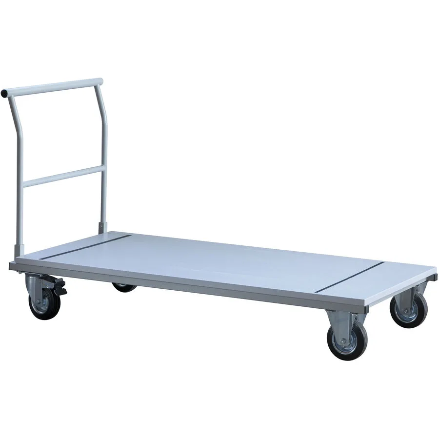 Transportwagen Office Silber Holz - Material: Holzwerkstoff