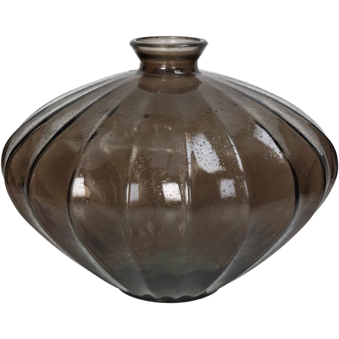 Kersten Vase Glas, Braun H: 28 cm | Schubiger Möbel