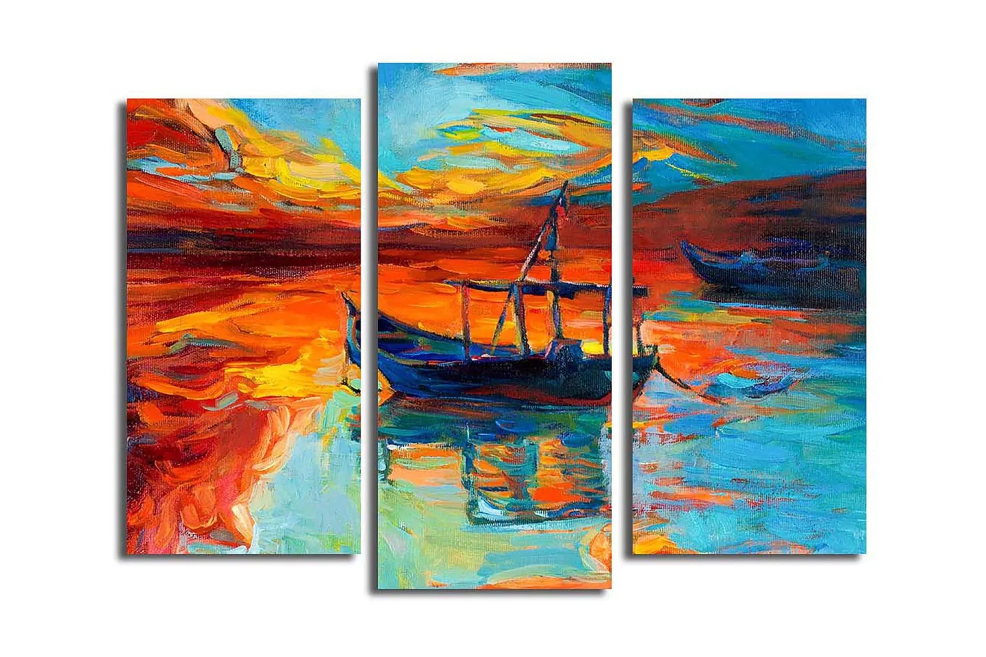Canvastavla Scenic 3-pack Flerfärgad - 20x39 cm