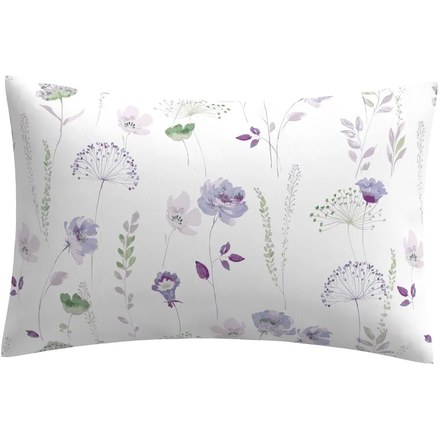 Kissenbezug Lumia Weiss/Bunt Blumenmuster Baumwolle B 65 T 100 cm
