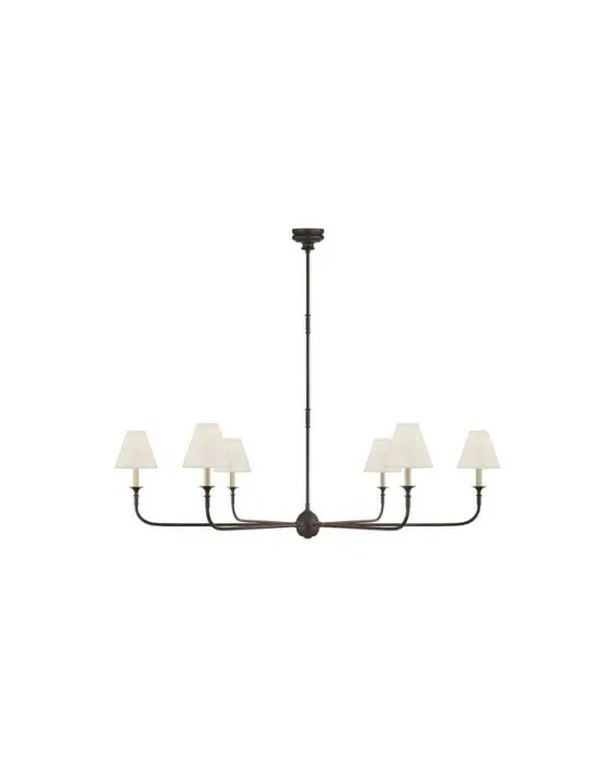 Piaf Grande Chandelier Aged Iron/Ebonized Oak