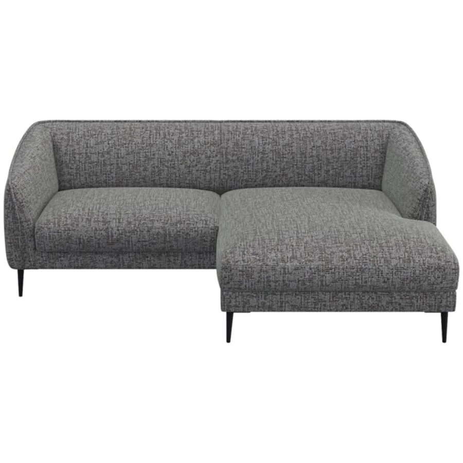 Ecksofa Fady Rechts Stoff rauchgrau B 220 cm T 148.5 cm