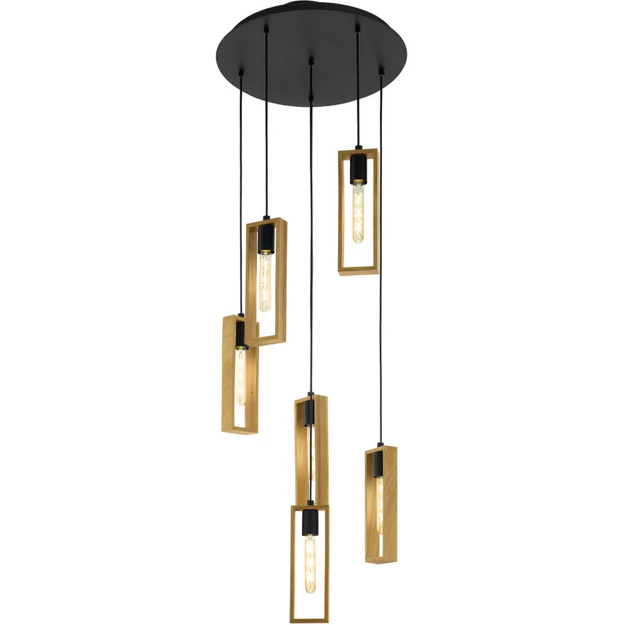 Eglo Pendellampe Littleton Schwarz Stahl 50 cm 150 cm