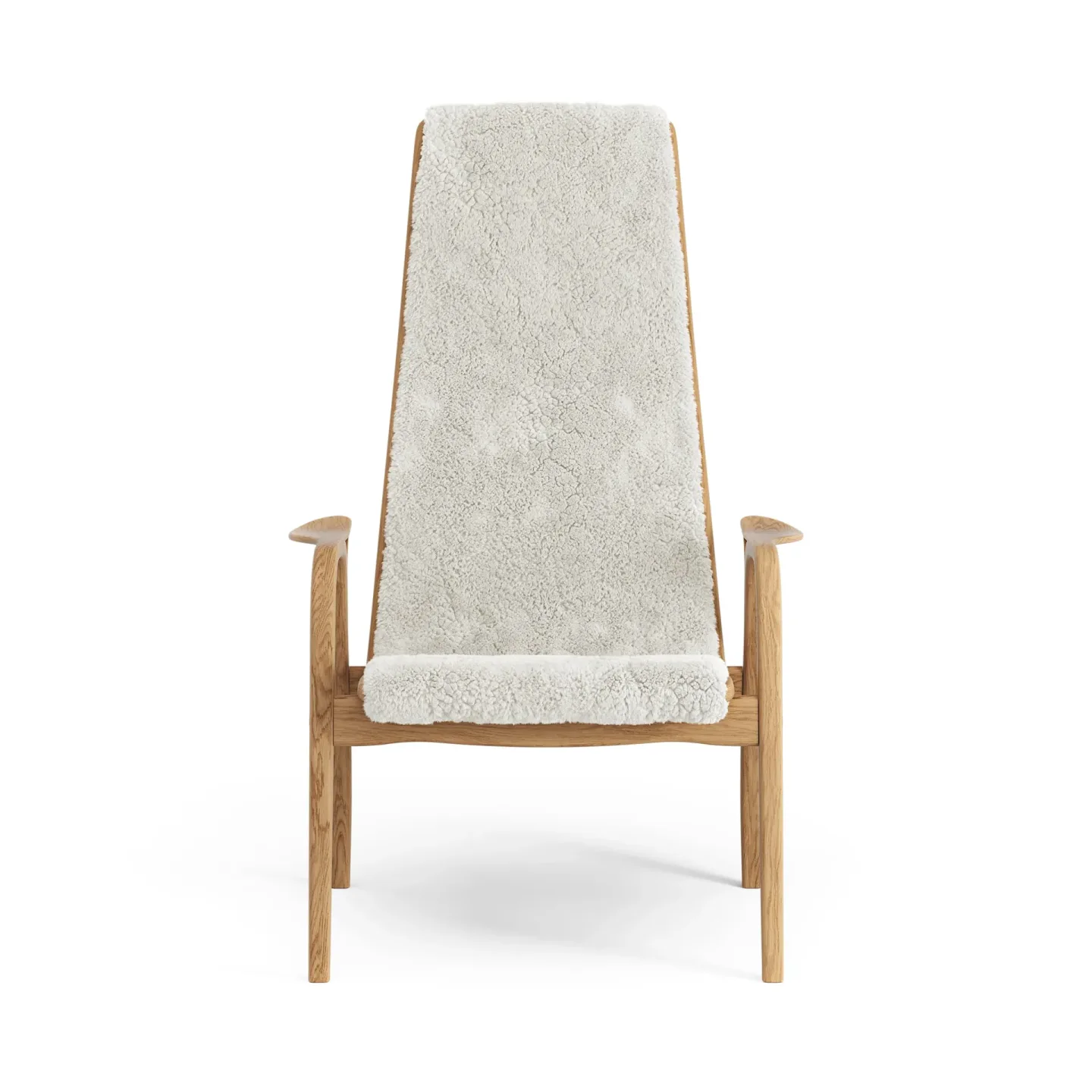 Swedese Lamino Sessel Eiche geölt/Schaffell Offwhite (weiß)
