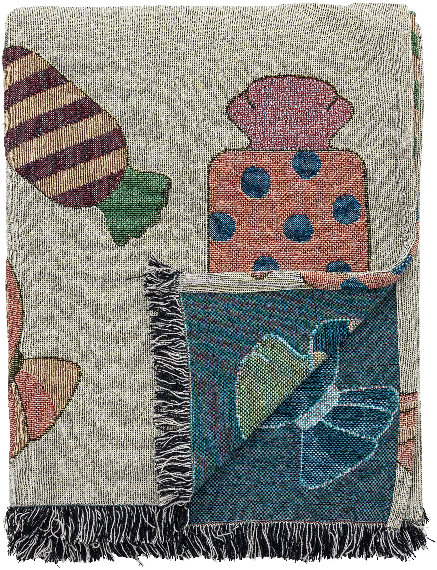 Bloomingville Caramella pläd 130x150 cm Natur