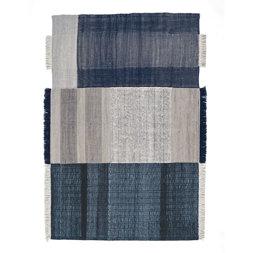 Nanimarquina - Tres Blue 200x300 cm - Ullmattor - Elisa Padrón,Nani Marquina - Blå