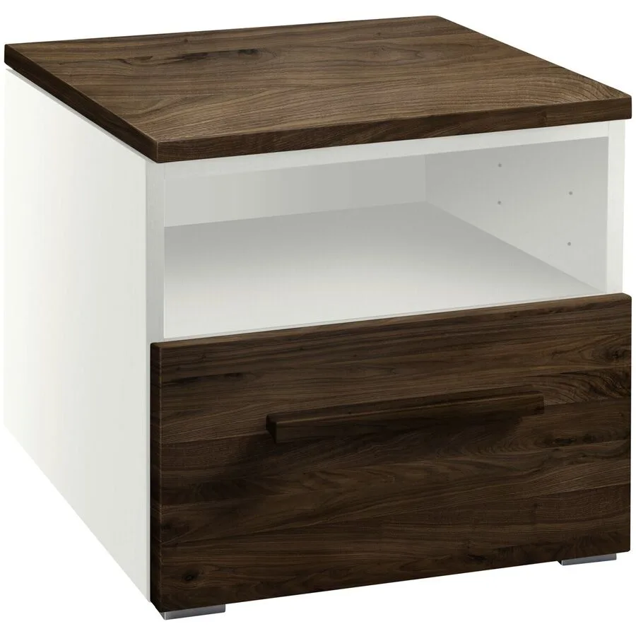 Hasena Nachttisch Jolantha nussbaum Holz/MDF Massivholz B 45 H 41 cm