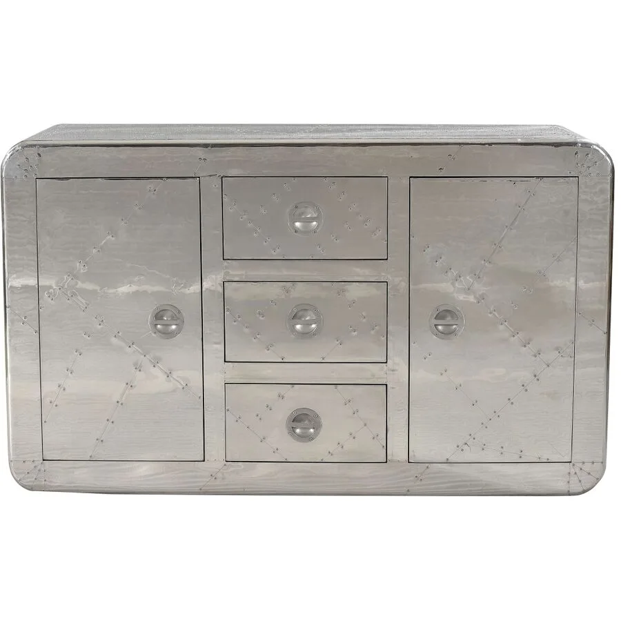 Sideboard Air Silber Holz 150 cm 90 cm