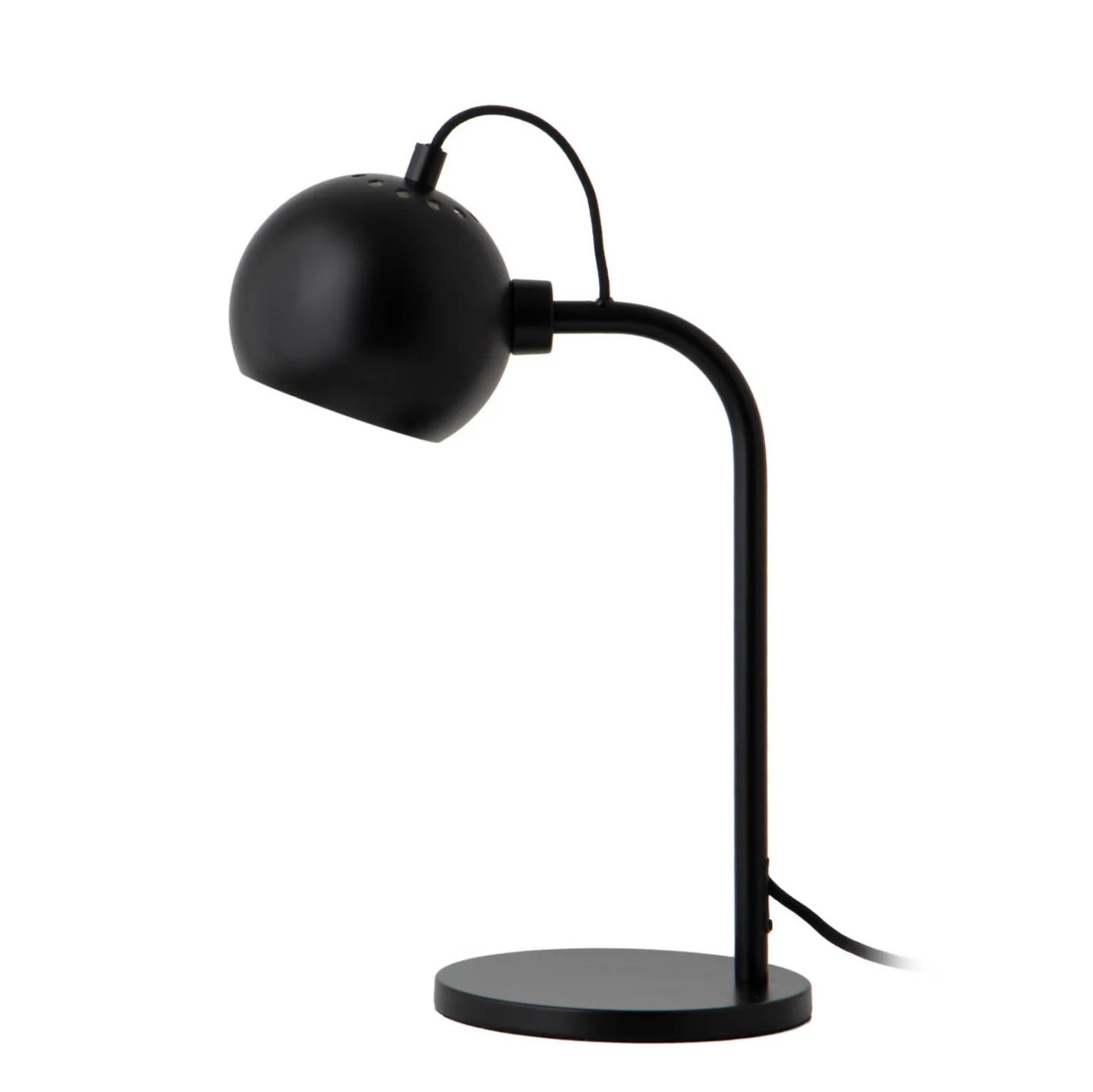 Ball Tischleuchte Matt Black - Frandsen Ball Single - Wohnzimmer - Design - Metall - Mit Schirm