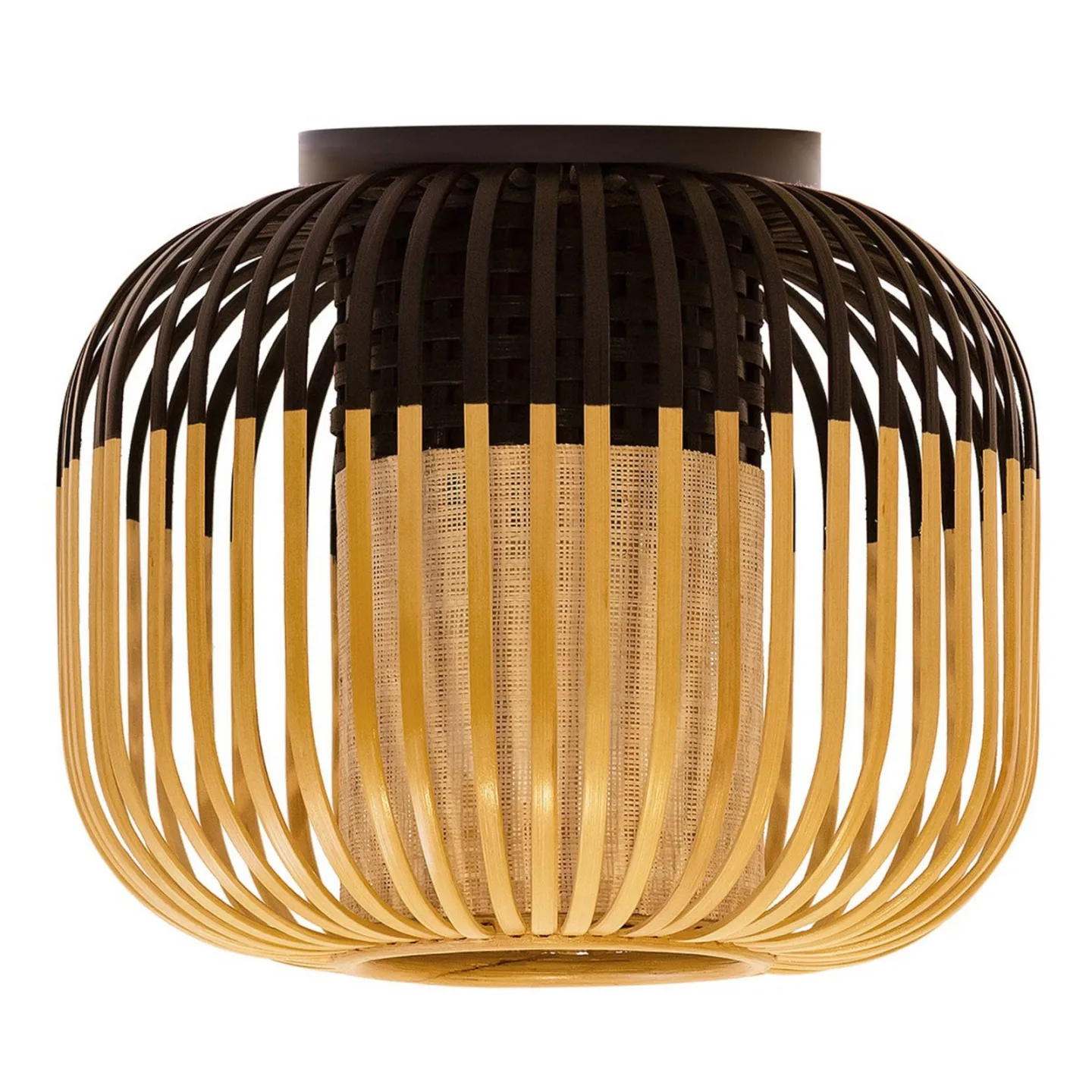 Bamboo Deckenleuchte XS Black - Forestier Bamboo Light XS - Wohnzimmer - Design - Bambus - Rund