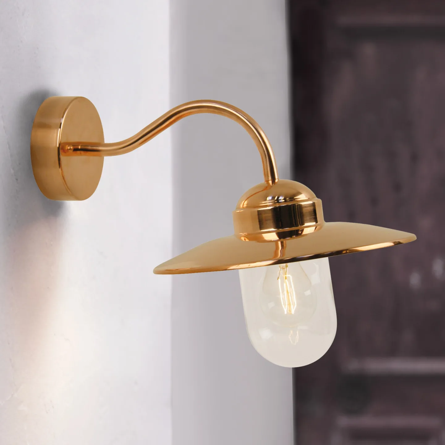 Luxembourg Utendørs Vegglampe Copper - Nordlux - Metall - Med en lyskilde