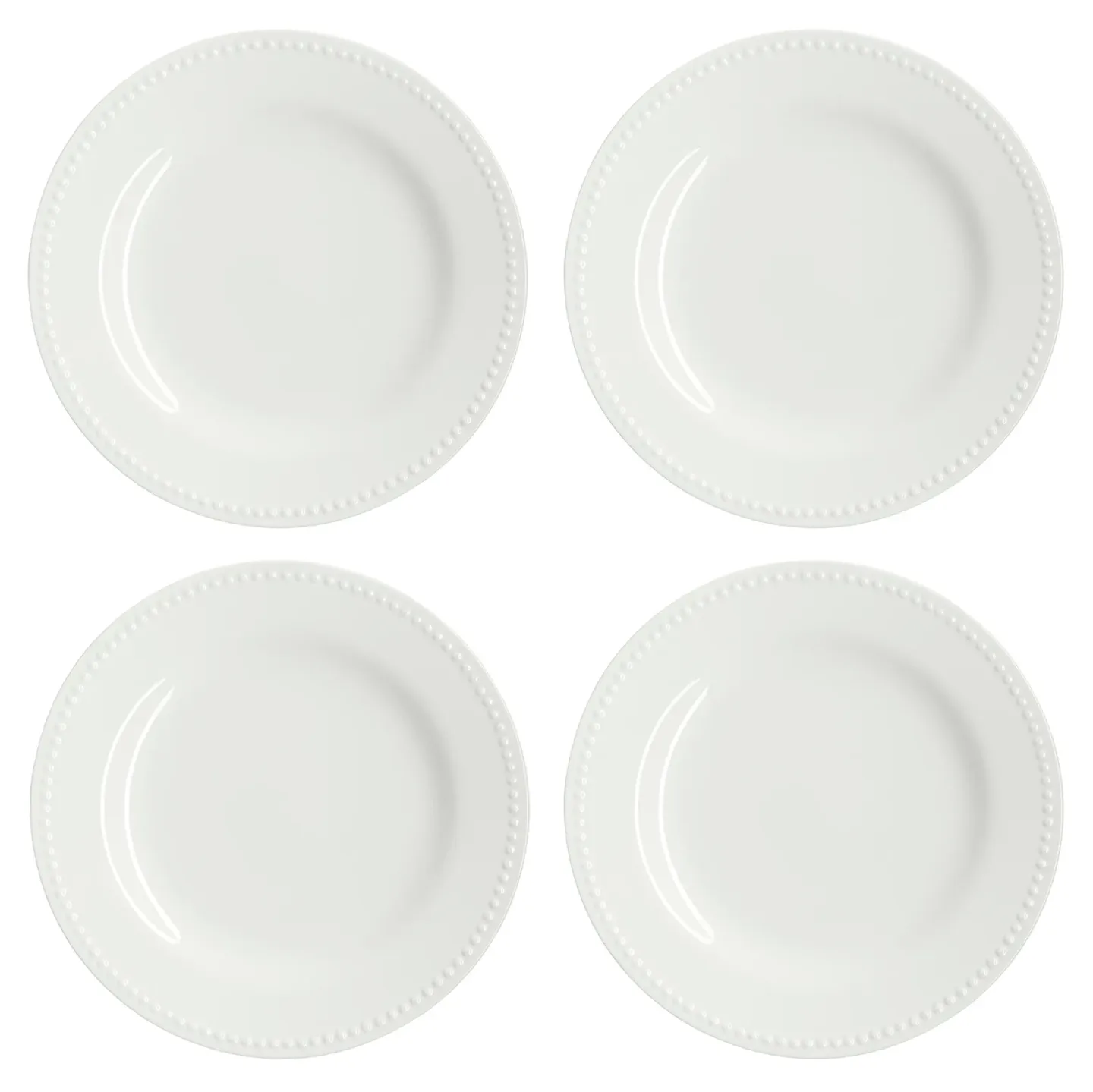 Scandi Living Dots assiett 22 cm 4-pack Cremevit