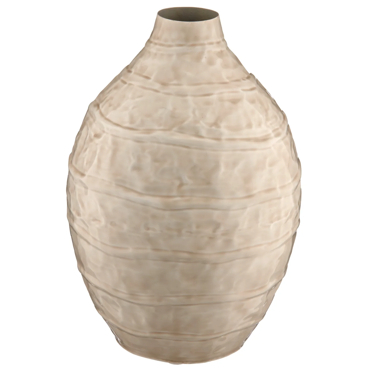 Gasper Vase Wave, Enamel Finish, Hellgrau | Schubiger Möbel