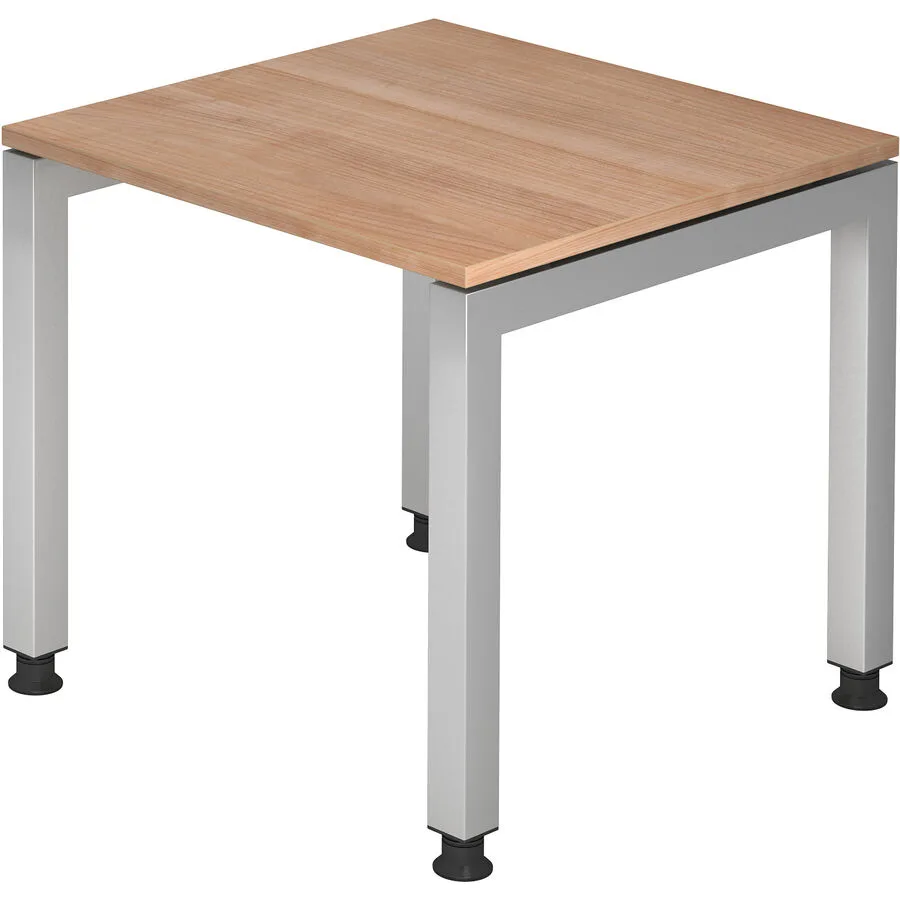 Schreibtisch Office nussbaum Holzwerkstoff Höhenverstellbar B 80 T 80 cm