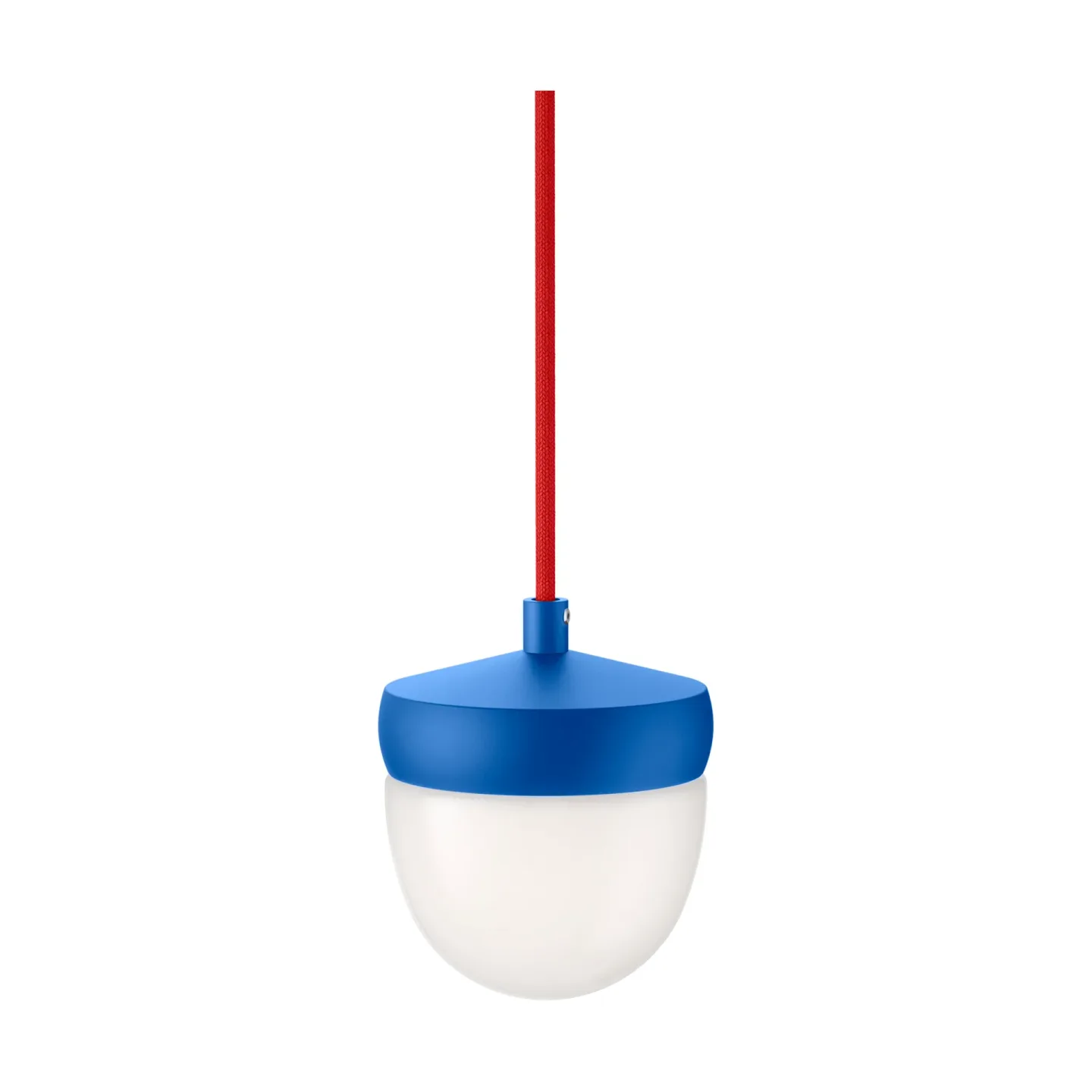 Noon Pan pendel frostad 10 cm Klarblå-röd