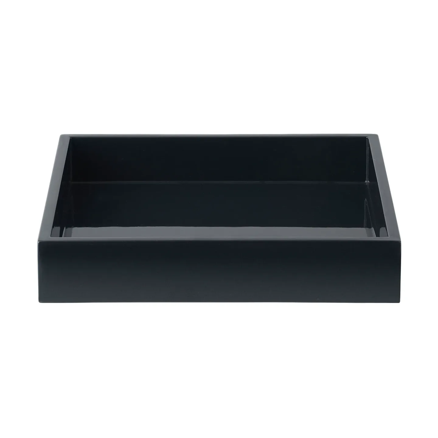 Mojoo Lux lackiertes Dekotablett 19x19x3,5 cm Black