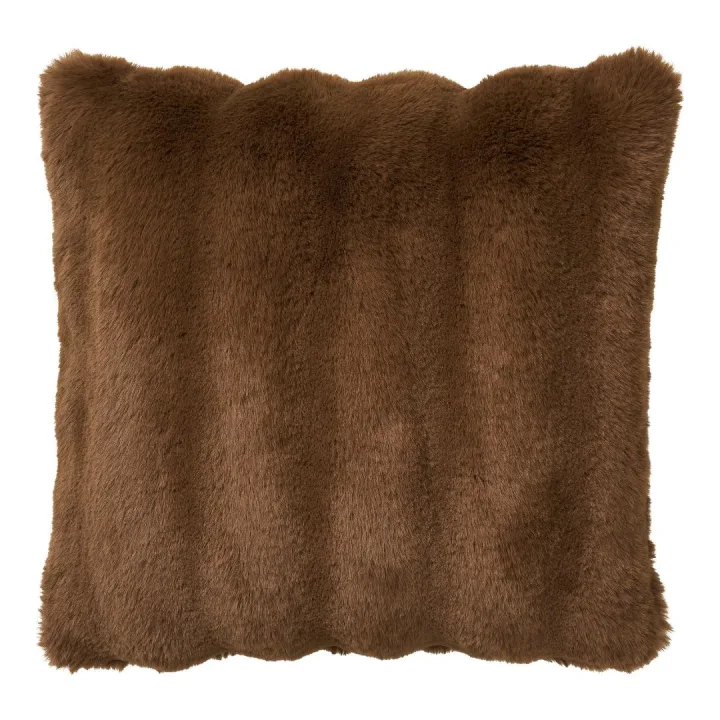 Lærke Dekokissen 45×45cm Kunstfell braun.