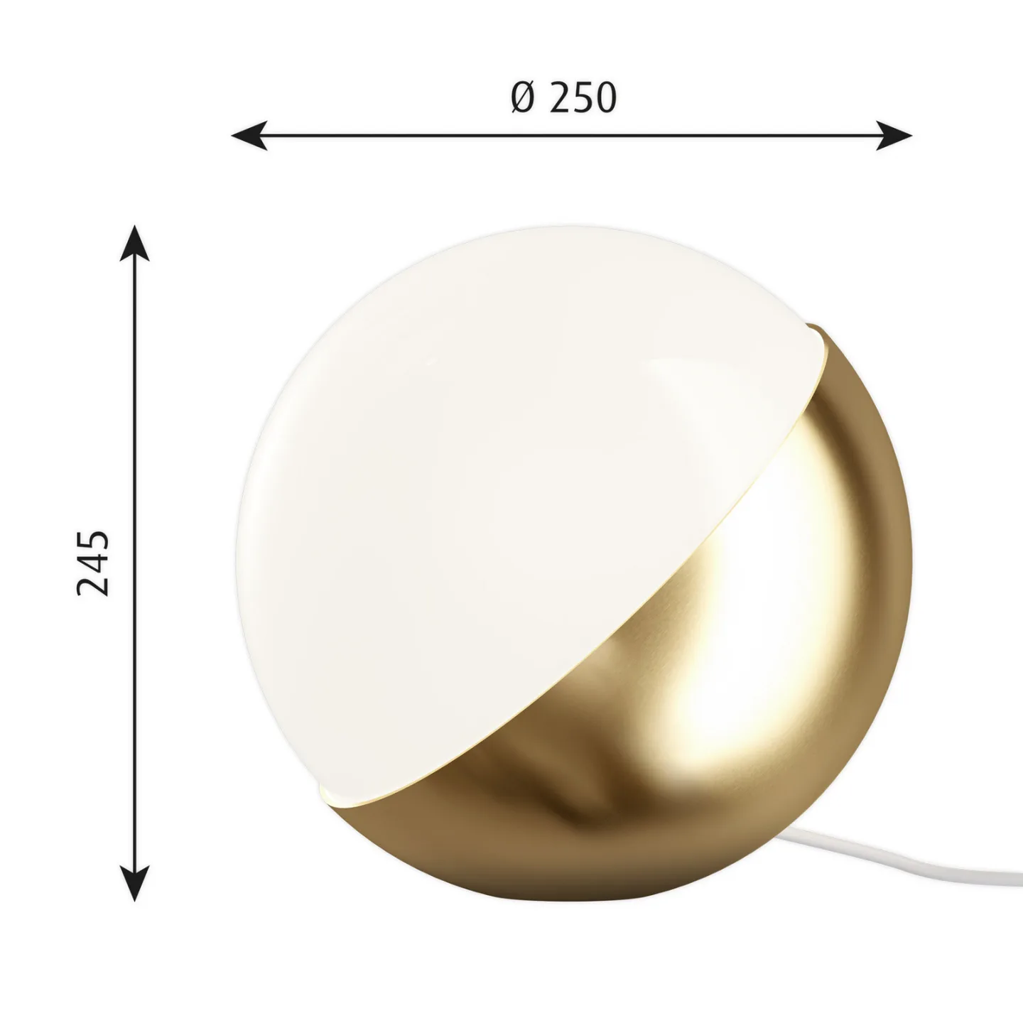 Louis Poulsen VL Studio bords-/golvlampa Ø25 cm Mässing