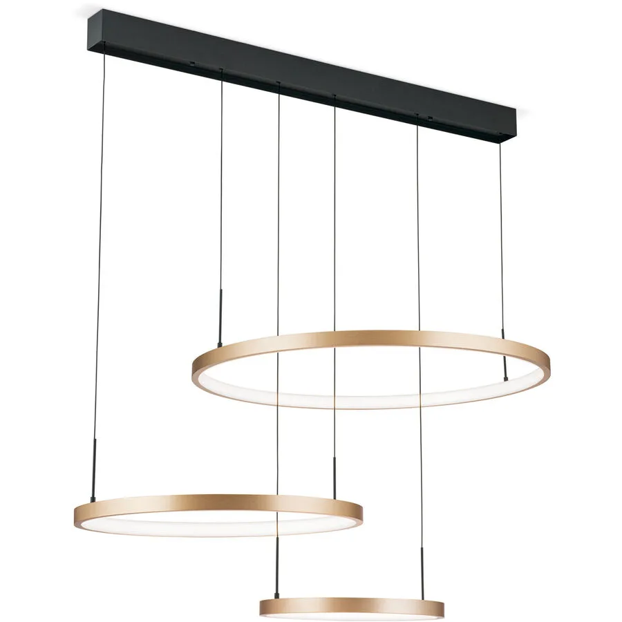 Pendellampe Sphere Schwarz Stahl 80 cm - LED - Lichtfarbe: Warmweiss