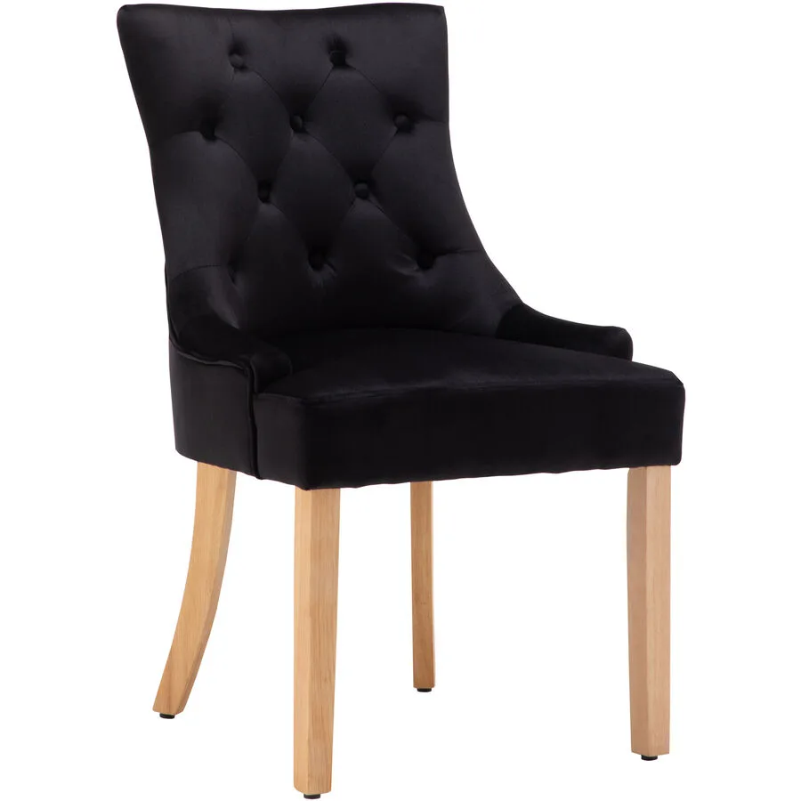 Stuhl 2er-Set Loris schwarz Stoff