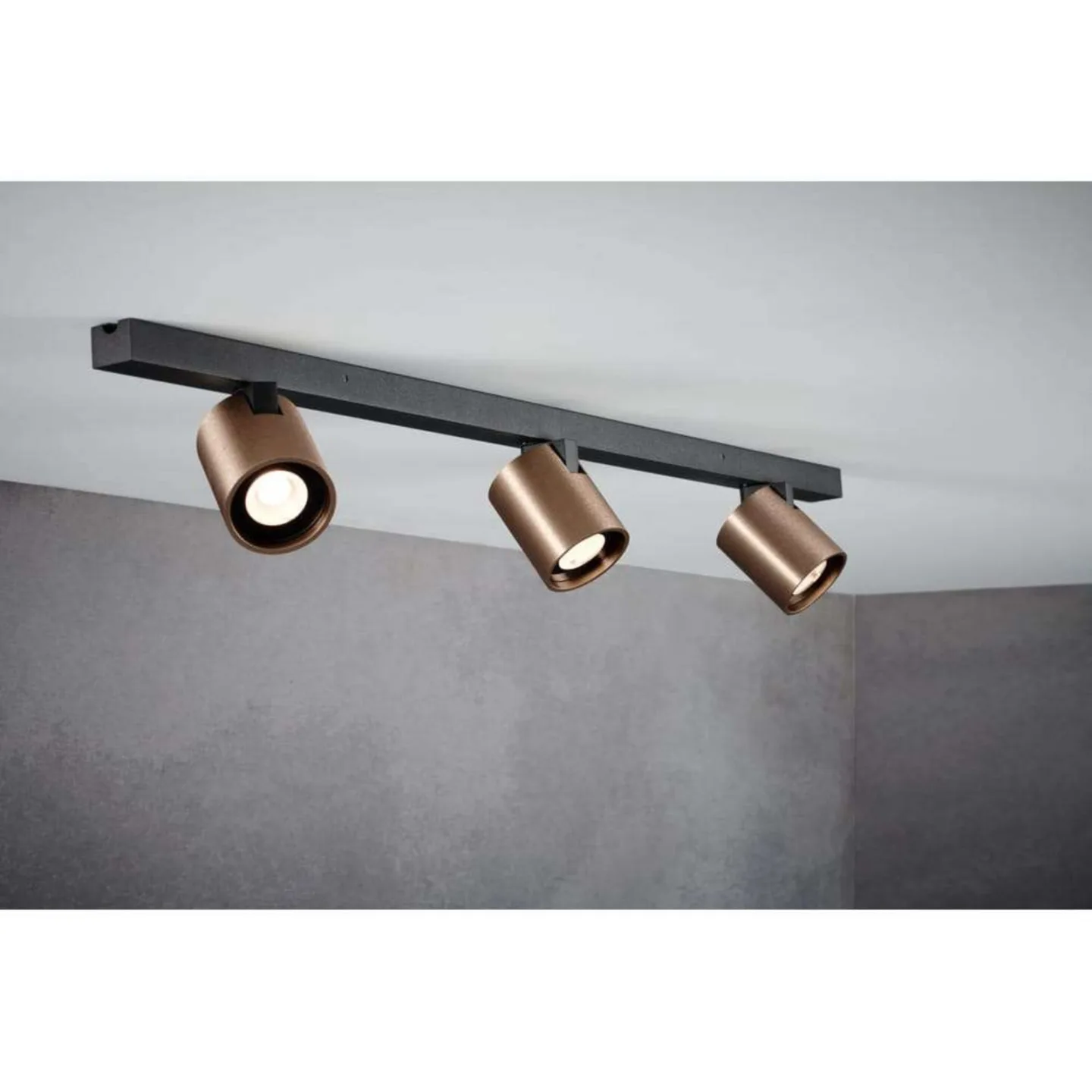 Focus Mini LED-taklampa L70, brons, 3 lampor - LIGHT-POINT - Vardagsrum - Aluminium