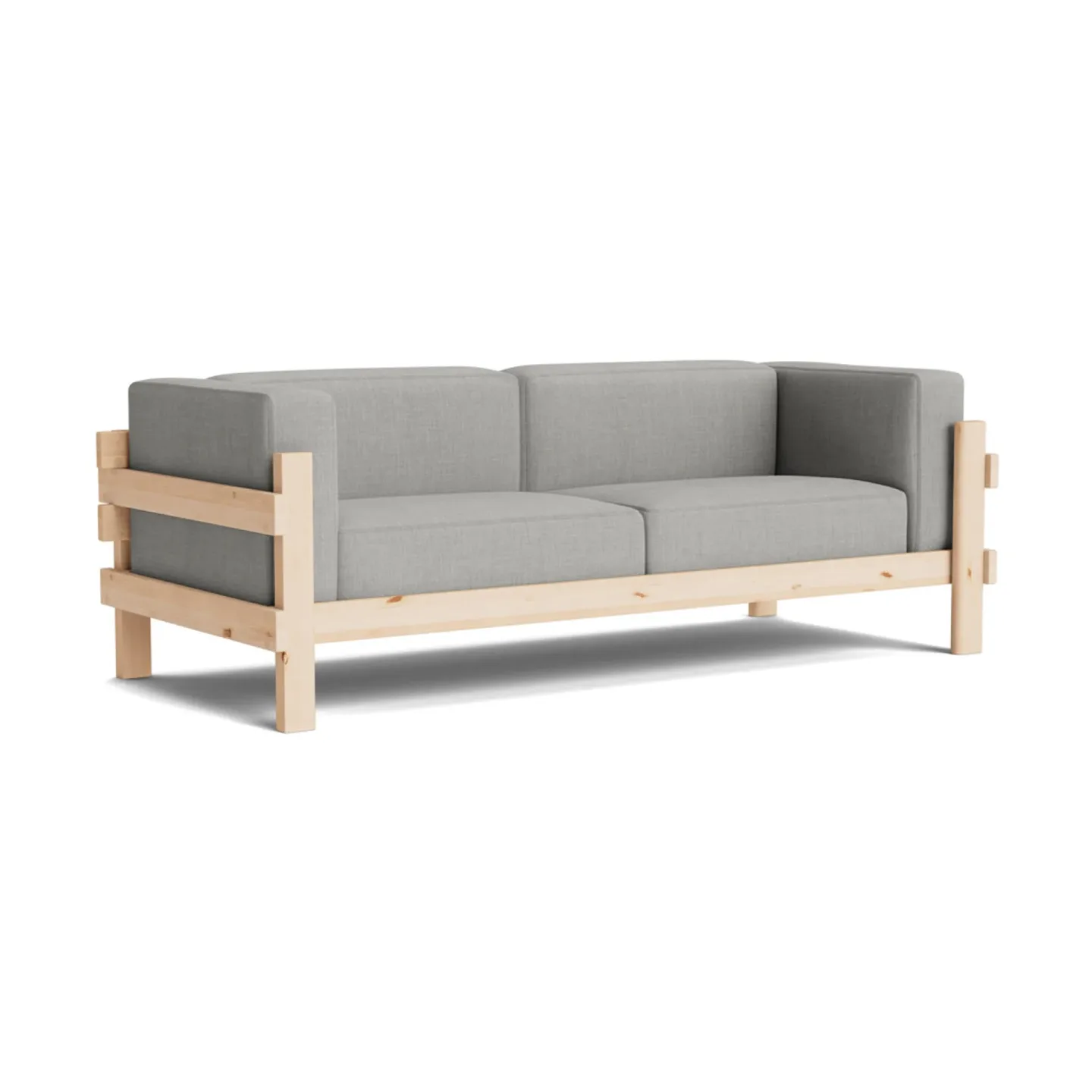 Normann Copenhagen Kube Sofa Lackierte Kiefer-Stoff Remix 143 Grey, 220 cm