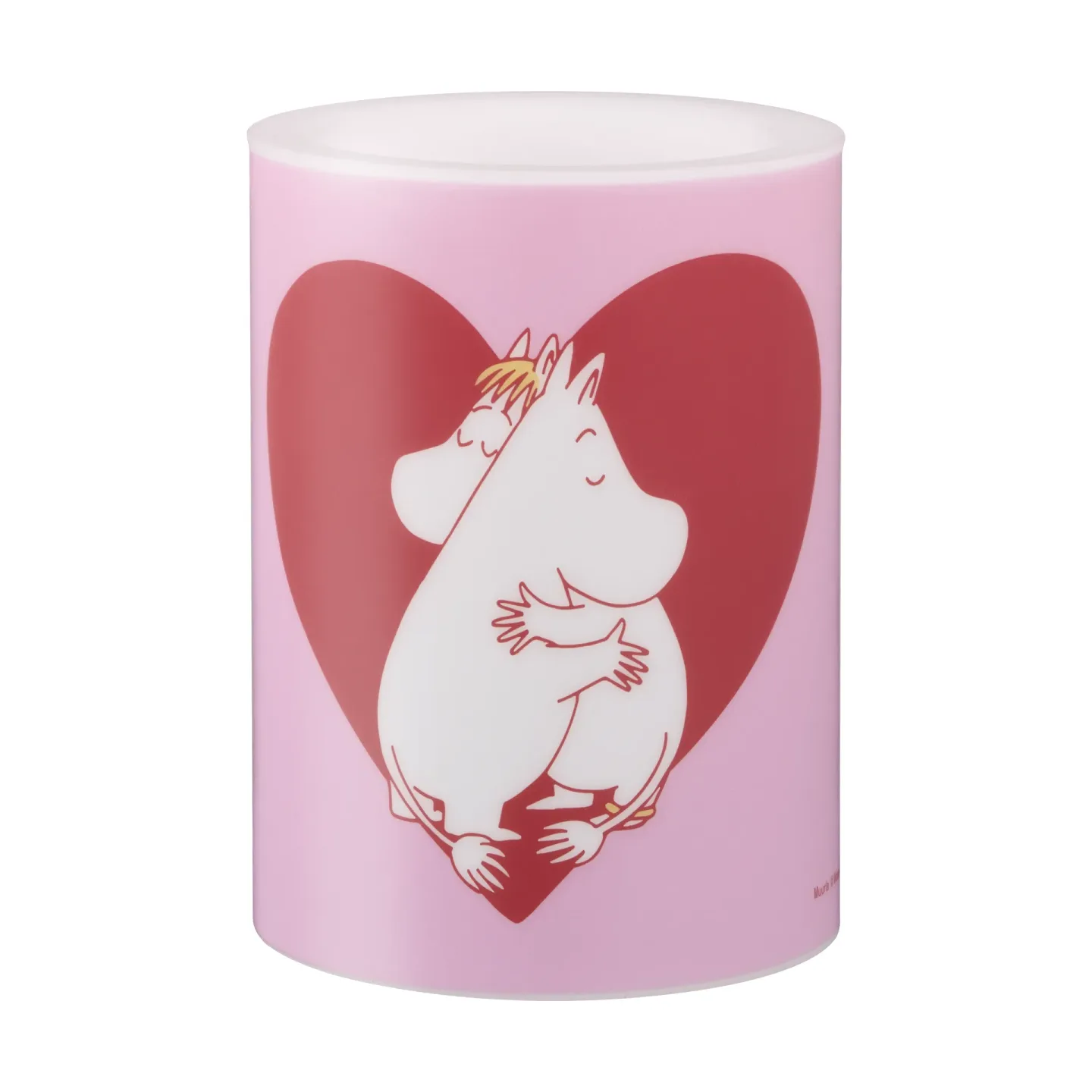 Muurla Moomin Blockkerze LED 10 cm Heart