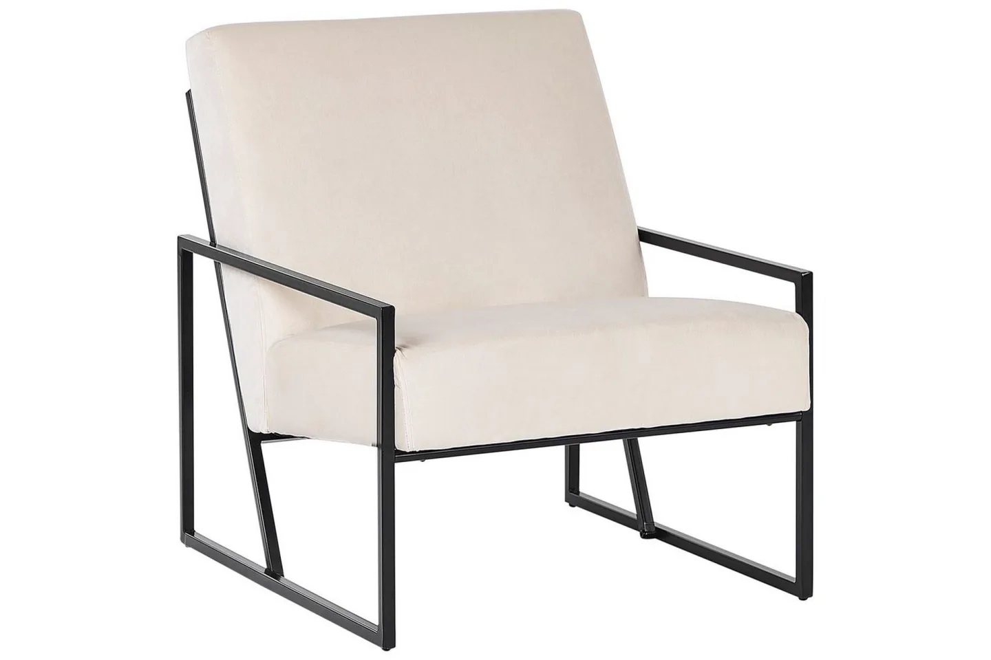 Fåtölj Delary - Beige, svart