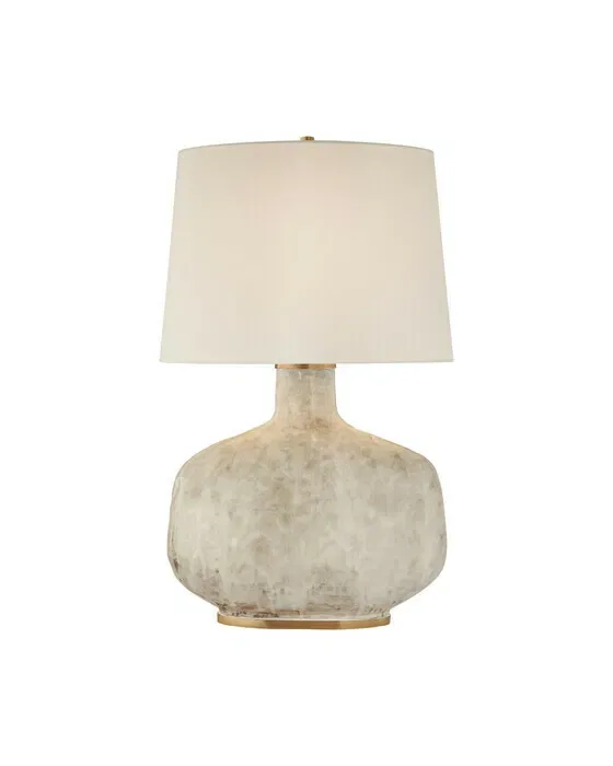 Beton bordlampe antik hvid
