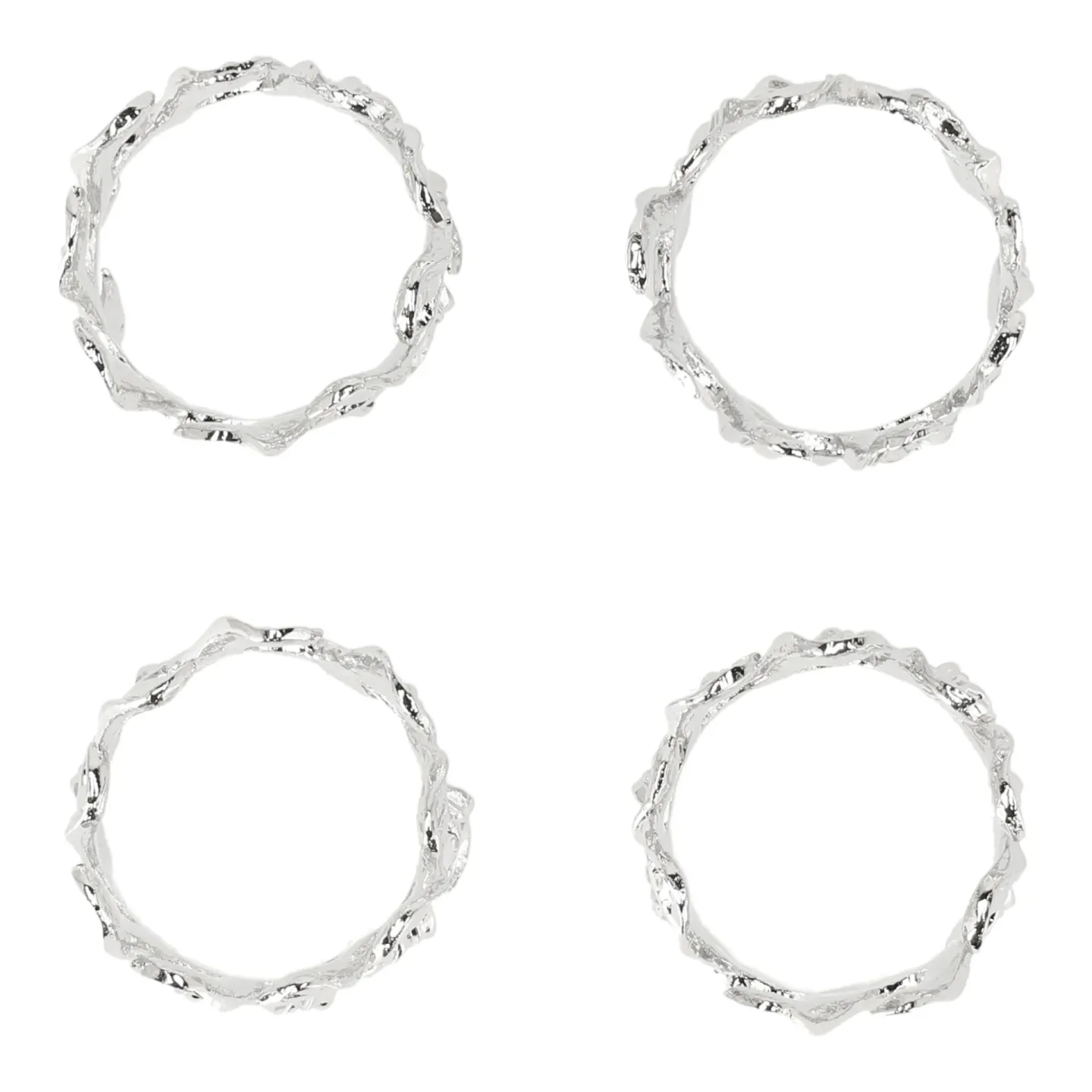 Scandi Living Vine Serviettenring Ø4,7 cm 4er-Pack Zinklegierung