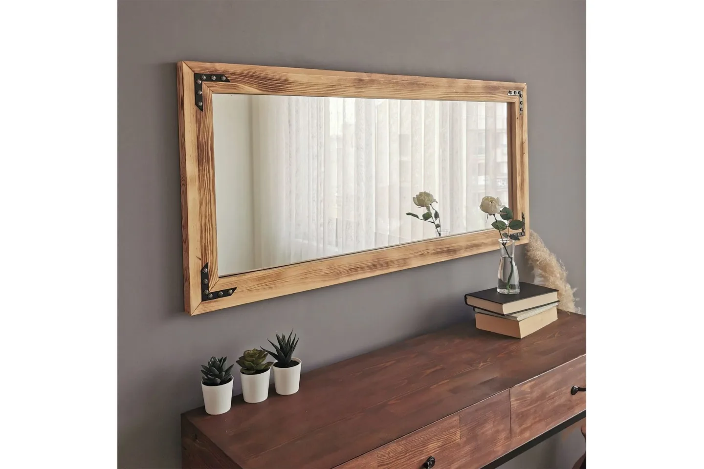 Bakies Dekorationsspegel 110 cm - Valnöt